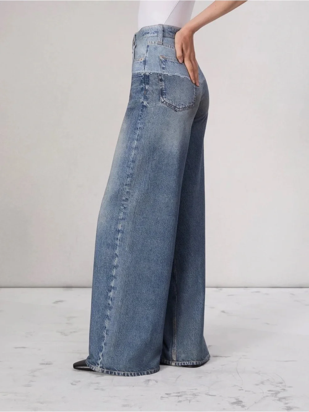 NWT Rag & Bone Miramar Sofie Wide Leg High Waist Terry Cloth Sweats Jeans 31